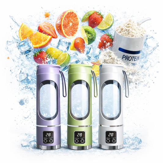 Prenosivi bežični sokovnik– snažan, punjiv i uvek spreman za sokove, smutije i proteinske šejkove, čelični noževi za savršeno blendanje