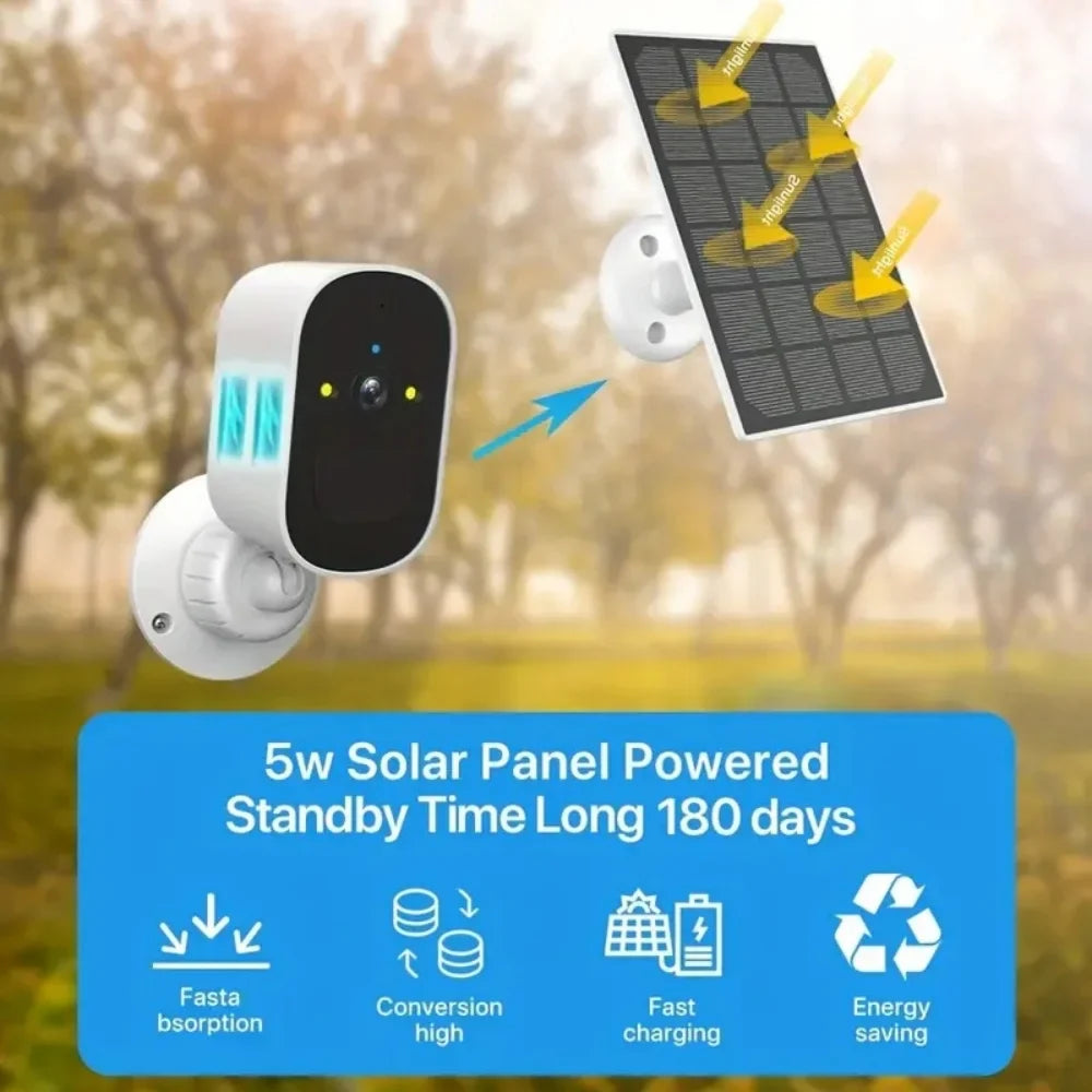 Autonomna Solarna WiFi Kamera 1080P Full HD – Potpuno Bežični Video Nadzor na Baterije sa PIR Senzorom i iCsee Aplikacijom