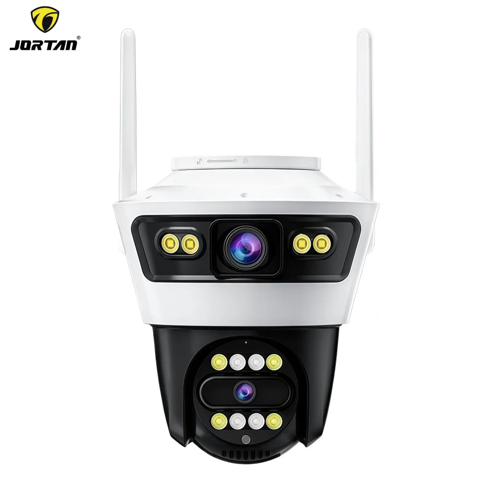 JORTAN WiFi Kamera sa Dva Ekrana i Dva Sočiva 8MP – Pametni 4K Video Nadzor sa Senzorom Pokreta