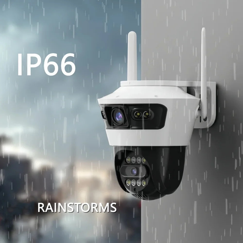 JORTAN WiFi Kamera sa Dva Ekrana i Dva Sočiva 8MP – Pametni 4K Video Nadzor sa Senzorom Pokreta
