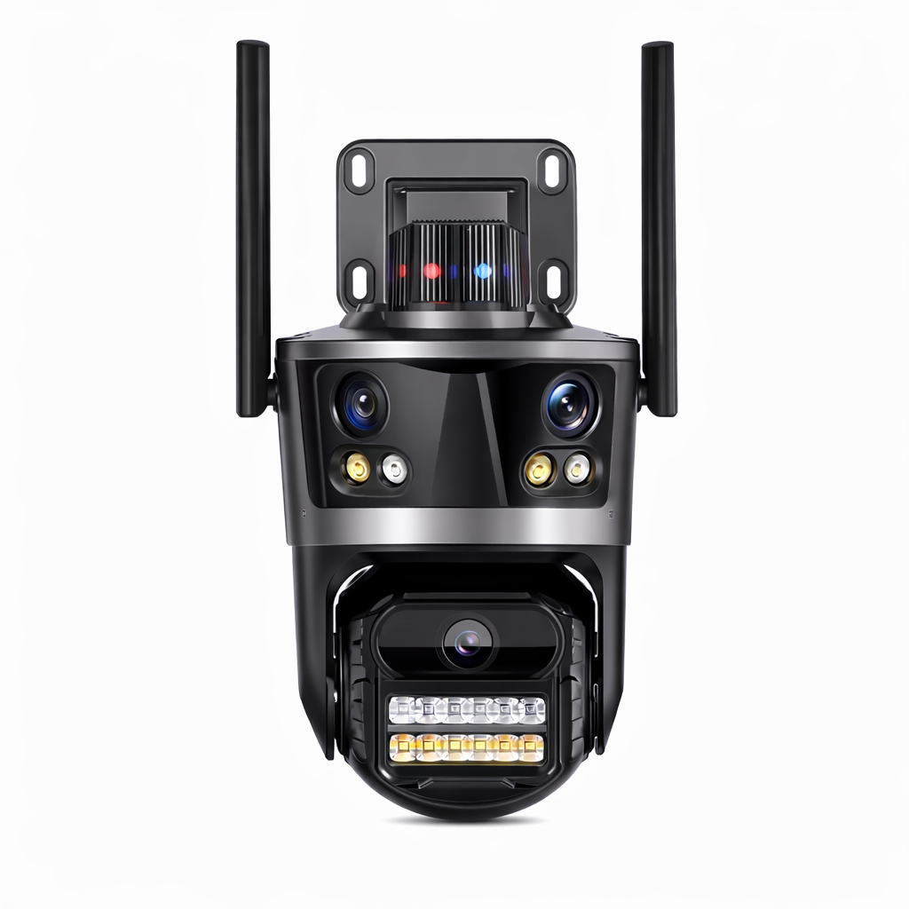 PTZ & WiFi kamera sa 3 sočiva - 3 ekrana, 12MP, praćenje objekta, sirena i noćni mod