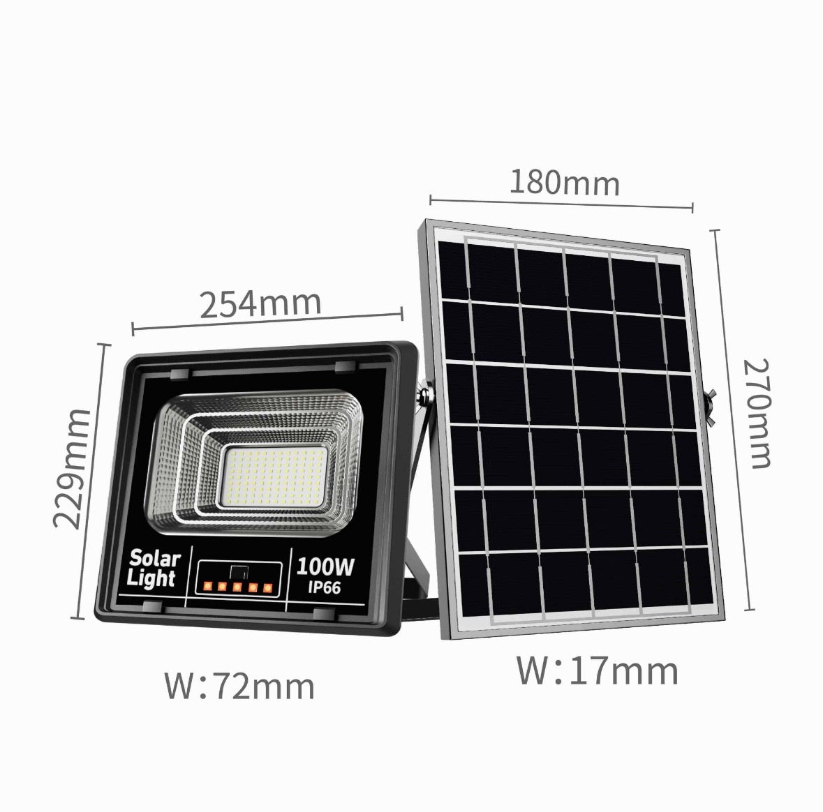 Solarni LED Reflektor sa Kablom i Daljinskim – Vodootporno Spoljno Osvetljenje za Dvorište i Vikendice