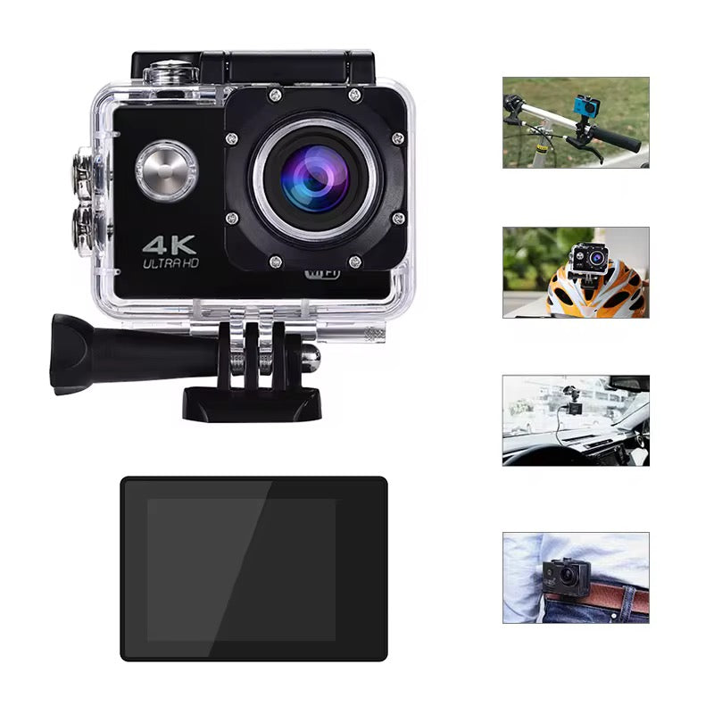 4K ultra HD sportska kamera - vrhunska rezolucija, 3 moda snimanja, izdržljiva i otporna na sve vremenske uslove
