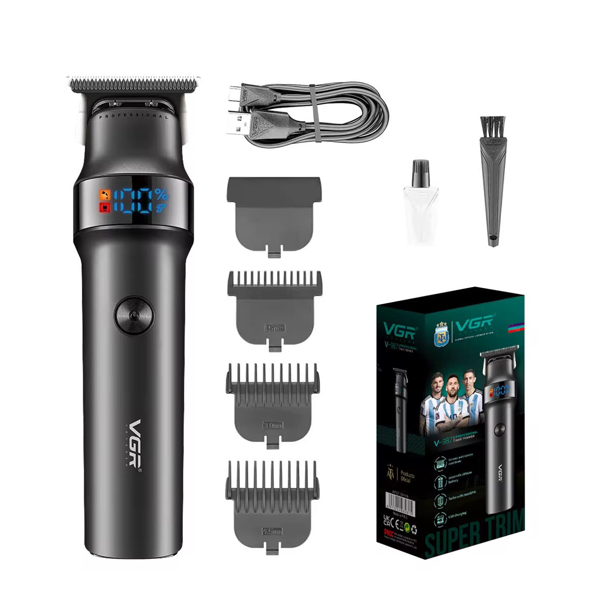 Profesionalna mašinica za šišanje i brijanje VGR V-987- 400minuta rada sa jednim punjenjem, Precizno šišanje i oblikovanje bez napora, baterija 2000mAh