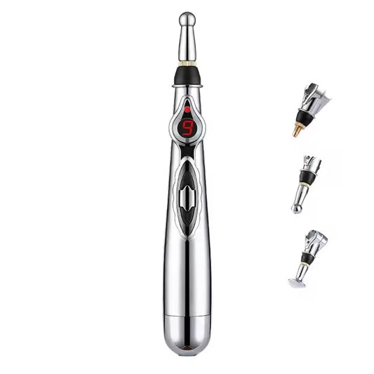 Profesionalna masažna olovka- Precizno ublažavanje bola, tri nastavka za svaku potrebu, praktično i prenosivo