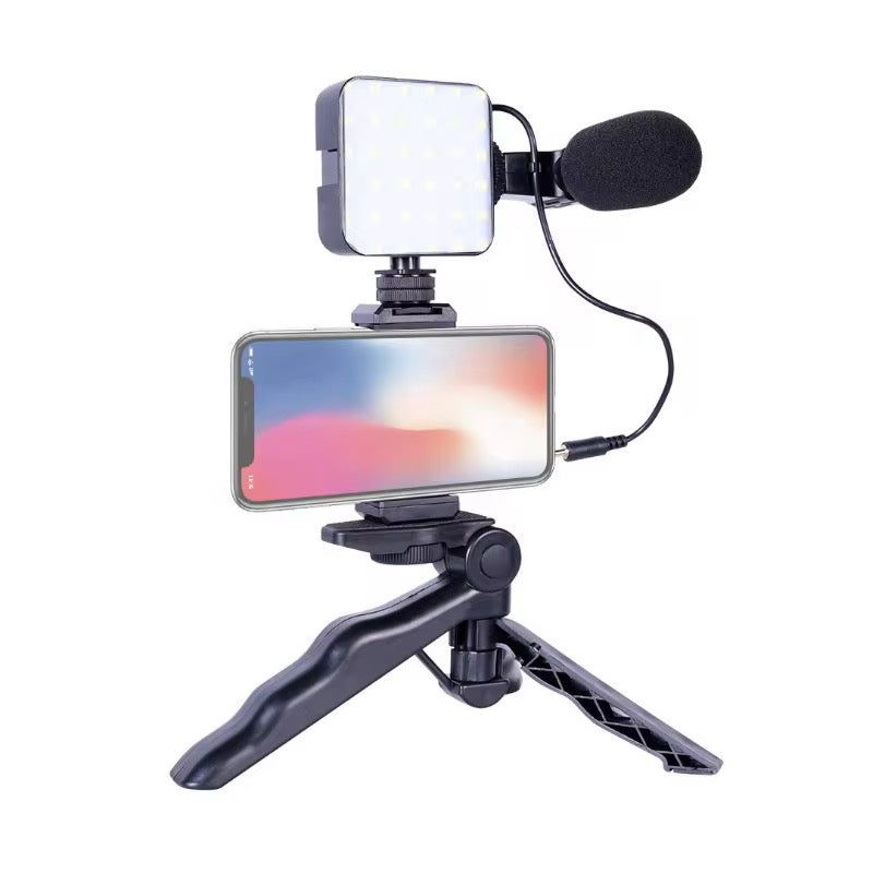 Profesionalni set za snimanje i vlogovanje - kompletan 5u1 video set za telefon – stabilna slika, čist zvuk i savršeno osvetljenje.