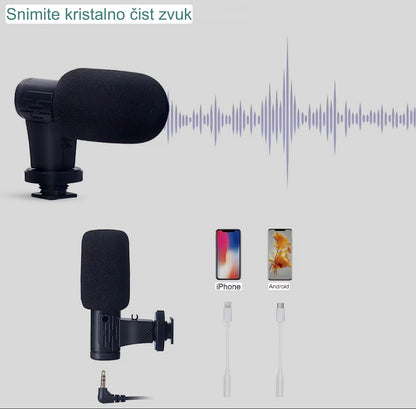 Profesionalni set za snimanje i vlogovanje - kompletan 5u1 video set za telefon – stabilna slika, čist zvuk i savršeno osvetljenje.