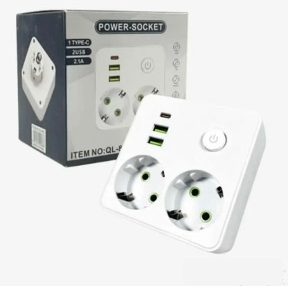 Utučnica razdelnik (lopov) 2xUSB, 1xC ulaz- maksimalna snaga od 2500w