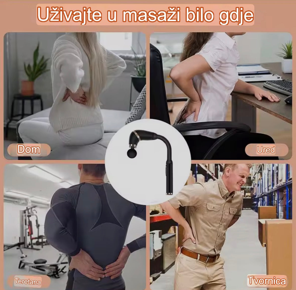 Profesionalni masažni pištolj – dubinska masaža, brži oporavak i olakšanje mišića za nekoliko minuta