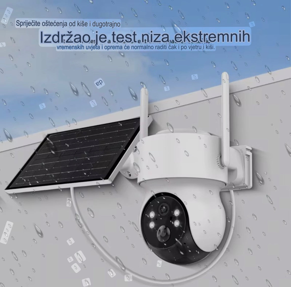 Solarna WIFI kamera- PTZ rotacija 360, 3 dana rada u potpunom mraku, ima ultra noćni vid, detekciju pokreta, otporna na sve vremenske uslove!