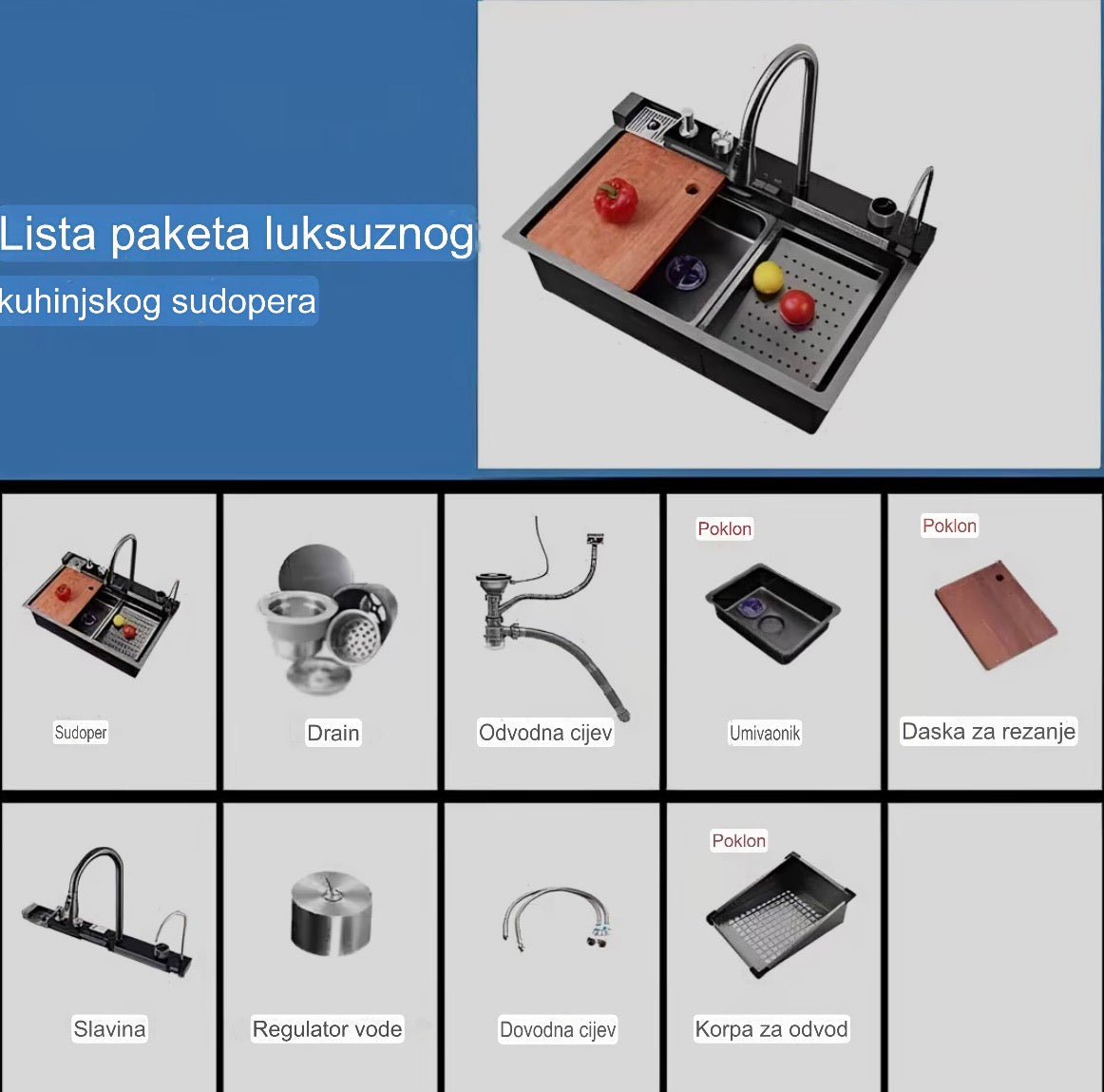 Premium multifunkcionalna sudopera – kompletan kuhinjski sistem