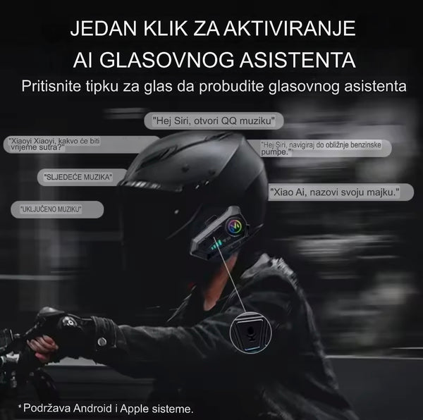 Komunikacija za Kacigu i Motor - Bluetooth 5.0 i Automatsko Javljanje