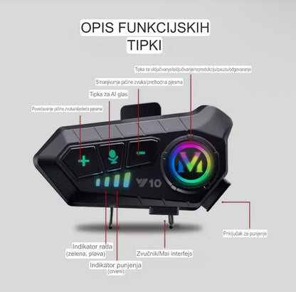 Komunikacija za Kacigu i Motor - Bluetooth 5.0 i Automatsko Javljanje