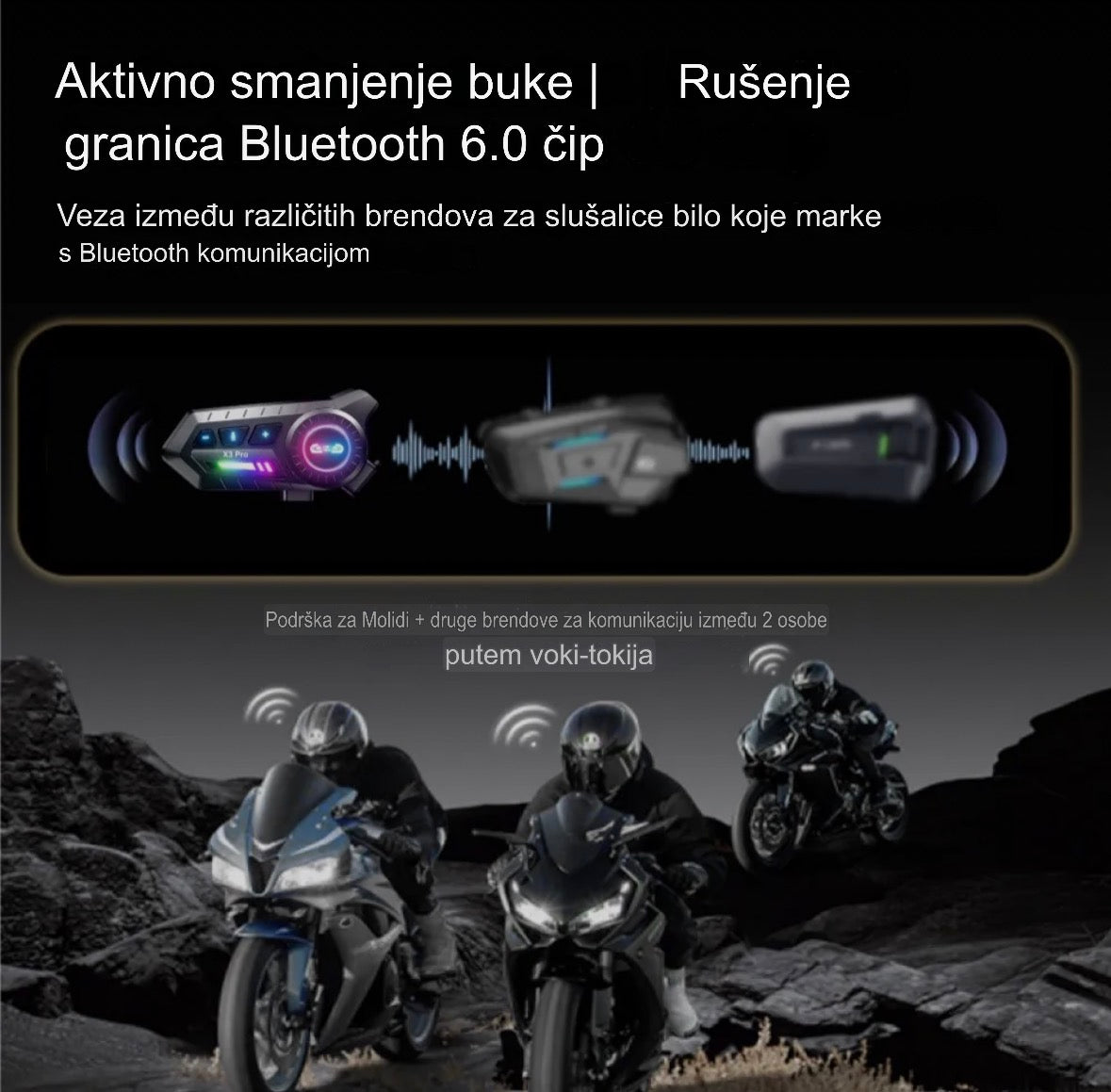 Komunikacija za Kacigu i Motor - Bluetooth 5.0 i Automatsko Javljanje