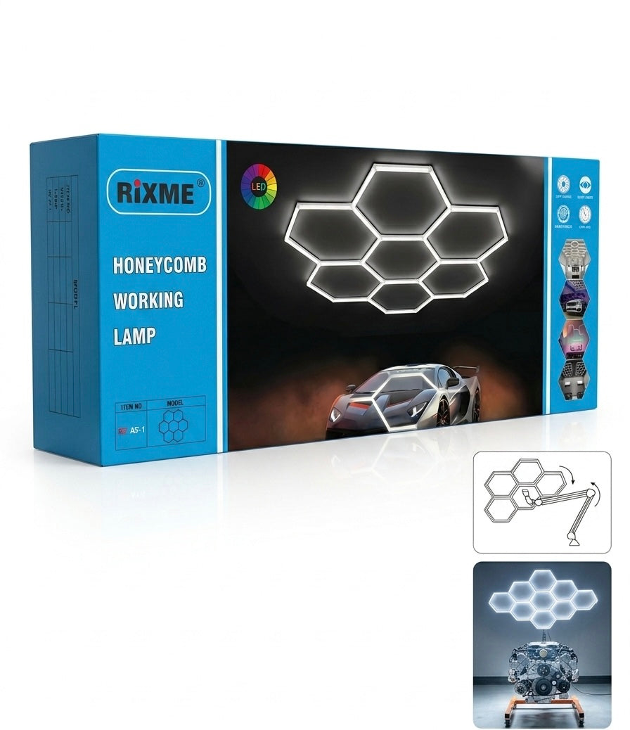 Šestougaona LED Rasveta za Garažu i Detailing – Ultra Jako Svetlo 6500K