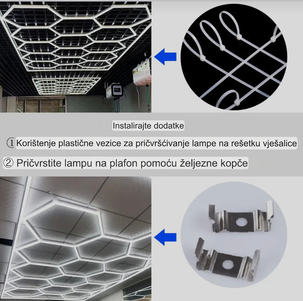 Šestougaona LED Rasveta za Garažu i Detailing – Ultra Jako Svetlo 6500K