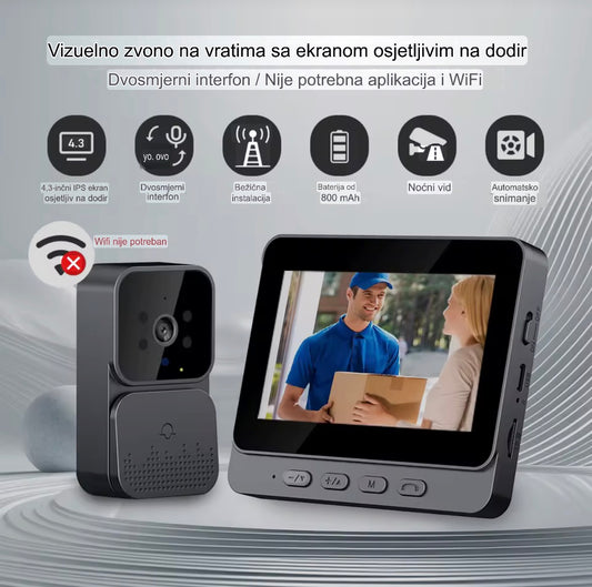 Video Interfon sa Kamerom i Ekranom - Vidite ko vam je pred vratima