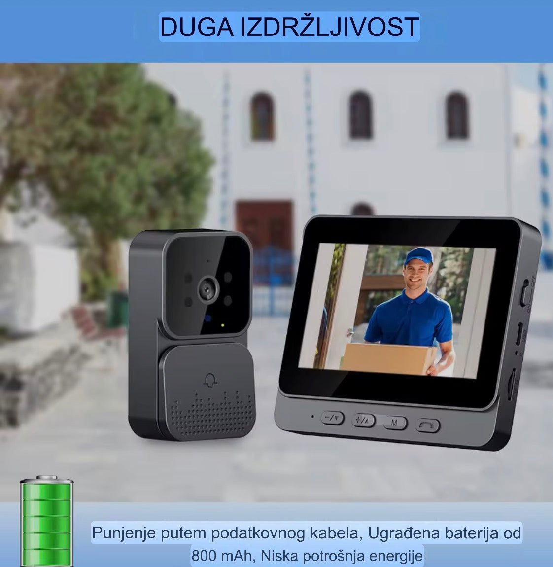 Video Interfon sa Kamerom i Ekranom - Vidite ko vam je pred vratima