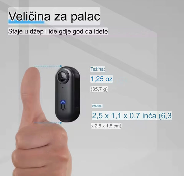 Mini Prenosiva Akciona WiFi Kamera – Full HD 1080P, Vodootporna do 30m, Magnetno Kačenje i Sportska Oprema