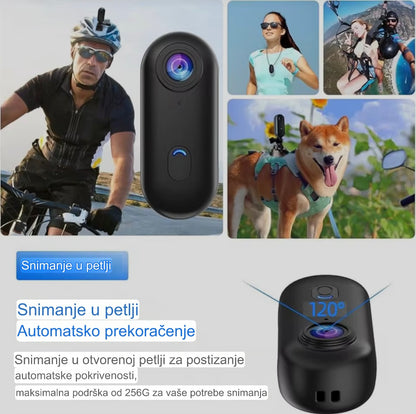 Mini Body Akciona WiFi Kamera – Full HD 1080P, Vodootporna do 30m, Magnetno Kačenje i Sportska Oprema