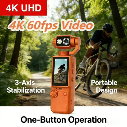 Mini Prenosiva Vlogging Kamera sa Ekranom – Full HD 1080P, 180° Rotirajuća Glava, USB Punjenje i Džepna Sportska Kamera