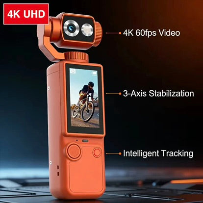 Mini Prenosiva Vlogging Kamera sa Ekranom – Full HD 1080P, 180° Rotirajuća Glava, USB Punjenje i Džepna Sportska Kamera