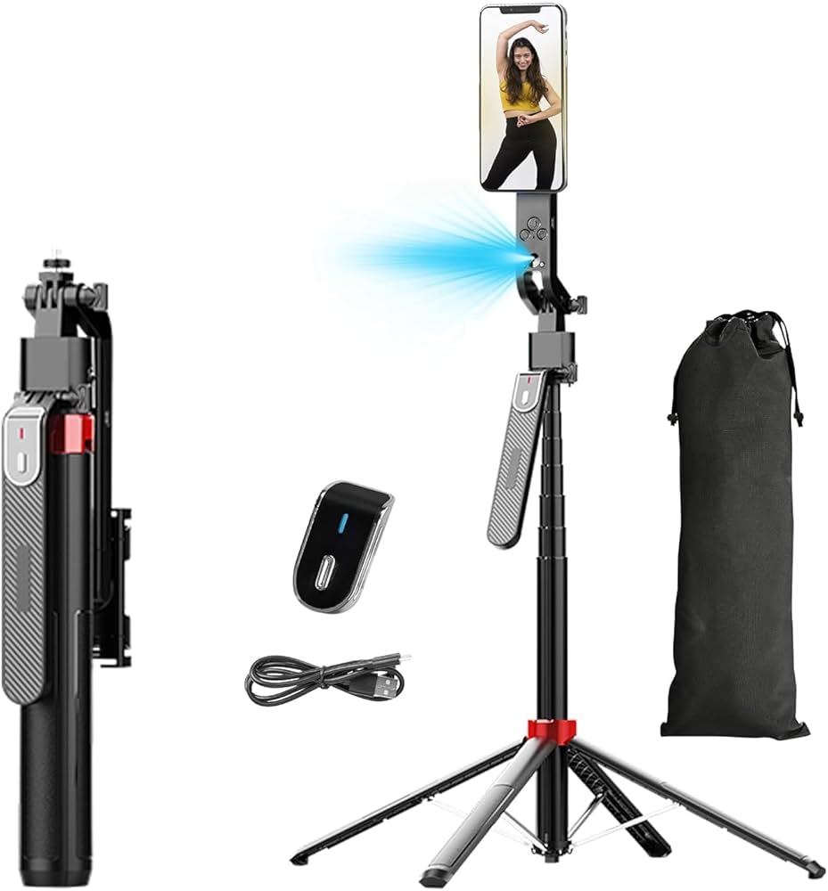 AI Gimbal Stabilizator za Telefon – Profesionalni Tripod Stalak 1.8m, Pametno Praćenje 360° i Bluetooth Daljinski