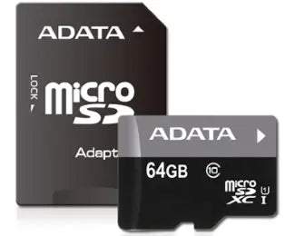 A-DATA MicroSD memorijska kartica 64 GB + adapter