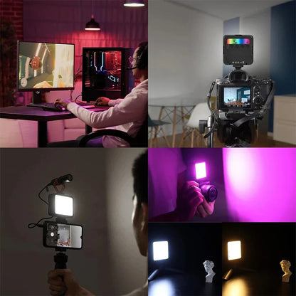 Džepno RGB LED Svetlo za Telefon i Aparat – Punjivo Mini Svetlo u Boji za TikTok, Slikanje i Live Stream