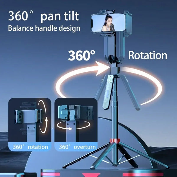 AI Gimbal Stabilizator za Telefon – Profesionalni Tripod Stalak 1.8m, Pametno Praćenje 360° i Bluetooth Daljinski