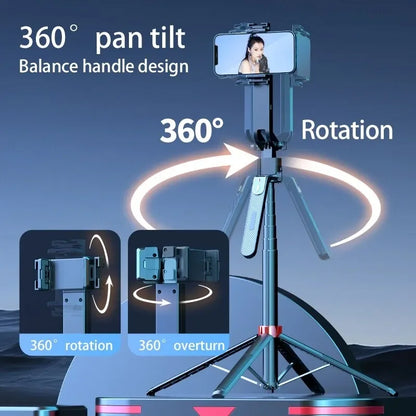AI Gimbal Stabilizator za Telefon – Profesionalni Tripod Stalak 1.8m, Pametno Praćenje 360° i Bluetooth Daljinski