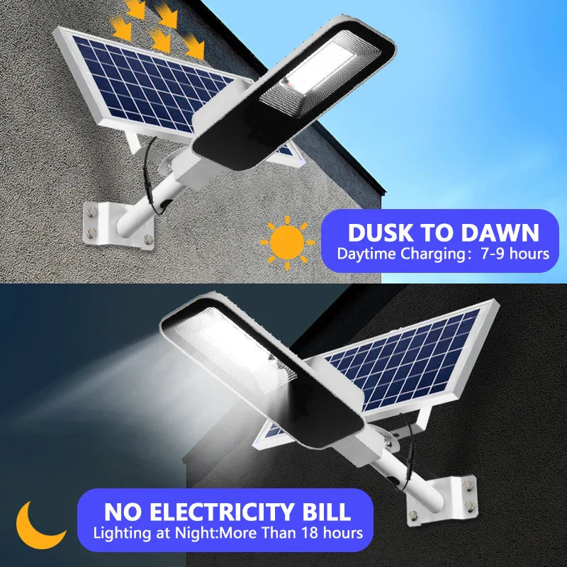 Profesionalna Solarna Ulična LED Rasveta 300W / 600W / 1000W – Moćno Osvetljenje sa Senzorom za Dvorište i Parking