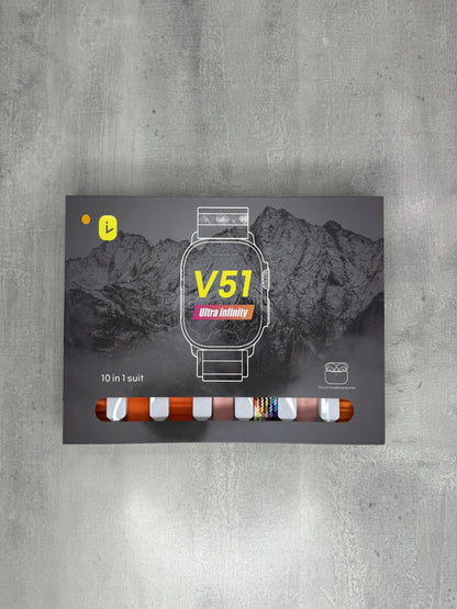 V51 Ultra Infinity SET - Pametan sat, bežične slušalice i 7 različitih narukvica u setu