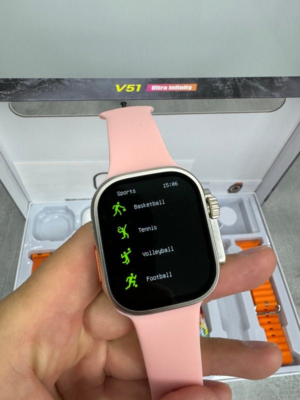 V51 Ultra Infinity SET - Pametan sat, bežične slušalice i 7 različitih narukvica u setu