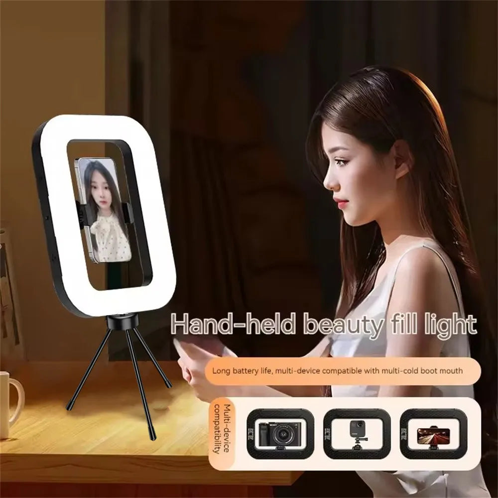 Prenosno LED Svetlo za Telefon sa Tri Moda – Punjivo Ring Light Svetlo za TikTok, Live Stream i Selfi
