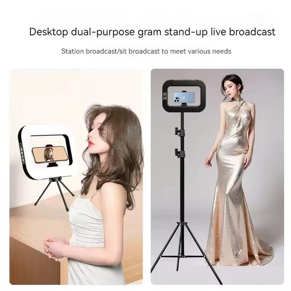 Prenosno LED Svetlo za Telefon sa Tri Moda – Punjivo Ring Light Svetlo za TikTok, Live Stream i Selfi