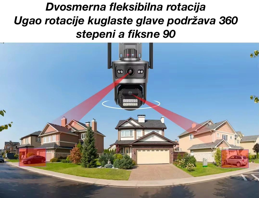 Solarna kamera sa 4G SIM karticom- baterija 15600mAh, radi u potpunom mraku ima ultra noćni vid i praćenje objekta