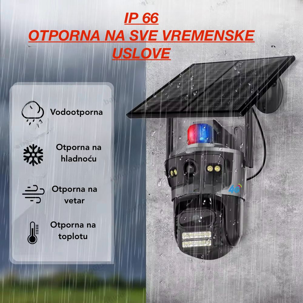 Solarna kamera sa 4G SIM karticom- baterija 15600mAh, radi u potpunom mraku ima ultra noćni vid i praćenje objekta