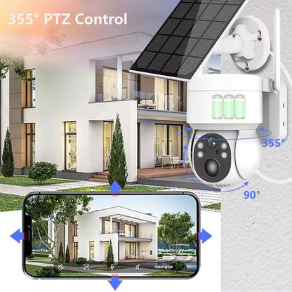 Solarna kamera sa 4G i SIM karticom - PTZ 360°, baterija 10000mAh, radi u potpunom mraku, ima ultra noćni vid i detekciju pokreta