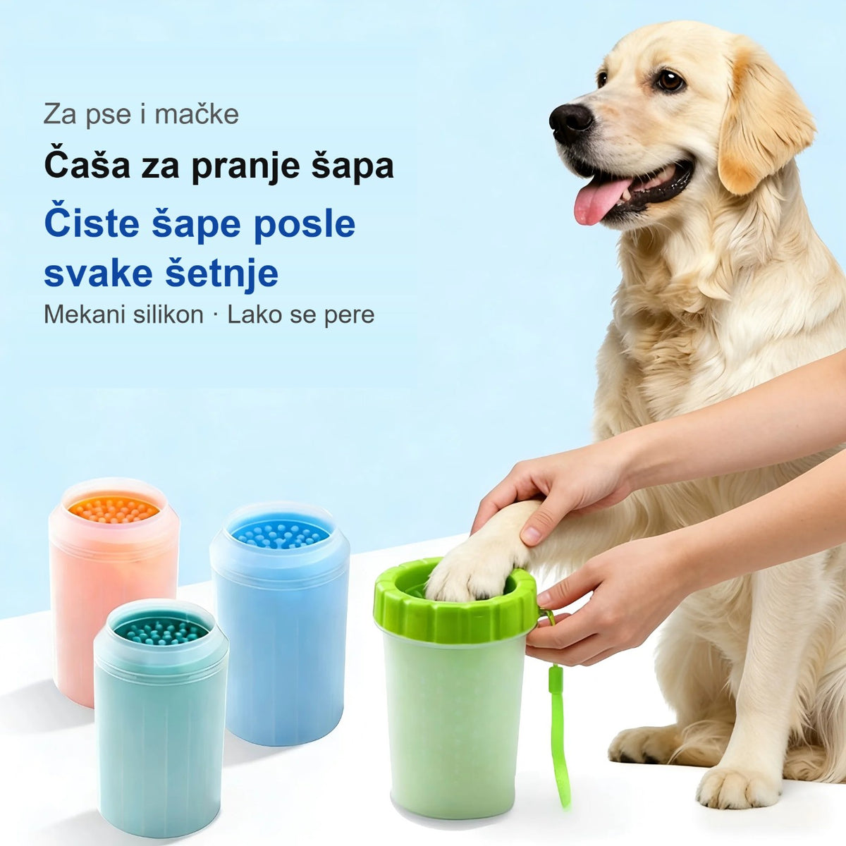 Čaša za pranje šapa za pse i mačke