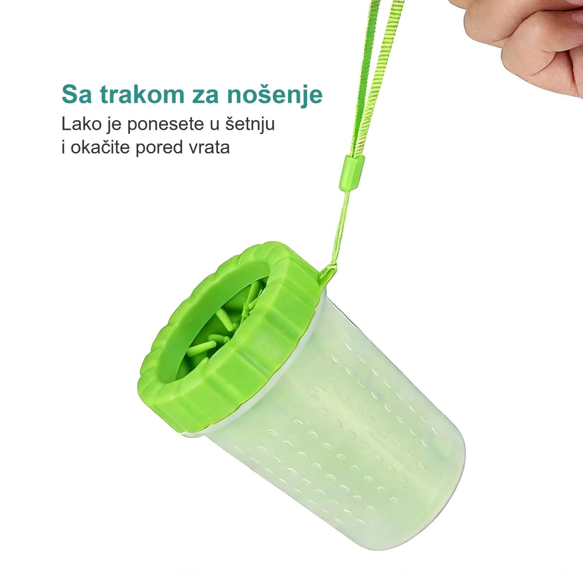 Čaša za pranje šapa sa trakom za nošenje